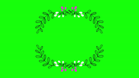 Hochzeitstitel-Kopieren-Platz-Für-Textblume,-Blattkranz,-Blumendekoration,-Textrahmen-Mit-Alphakanal.